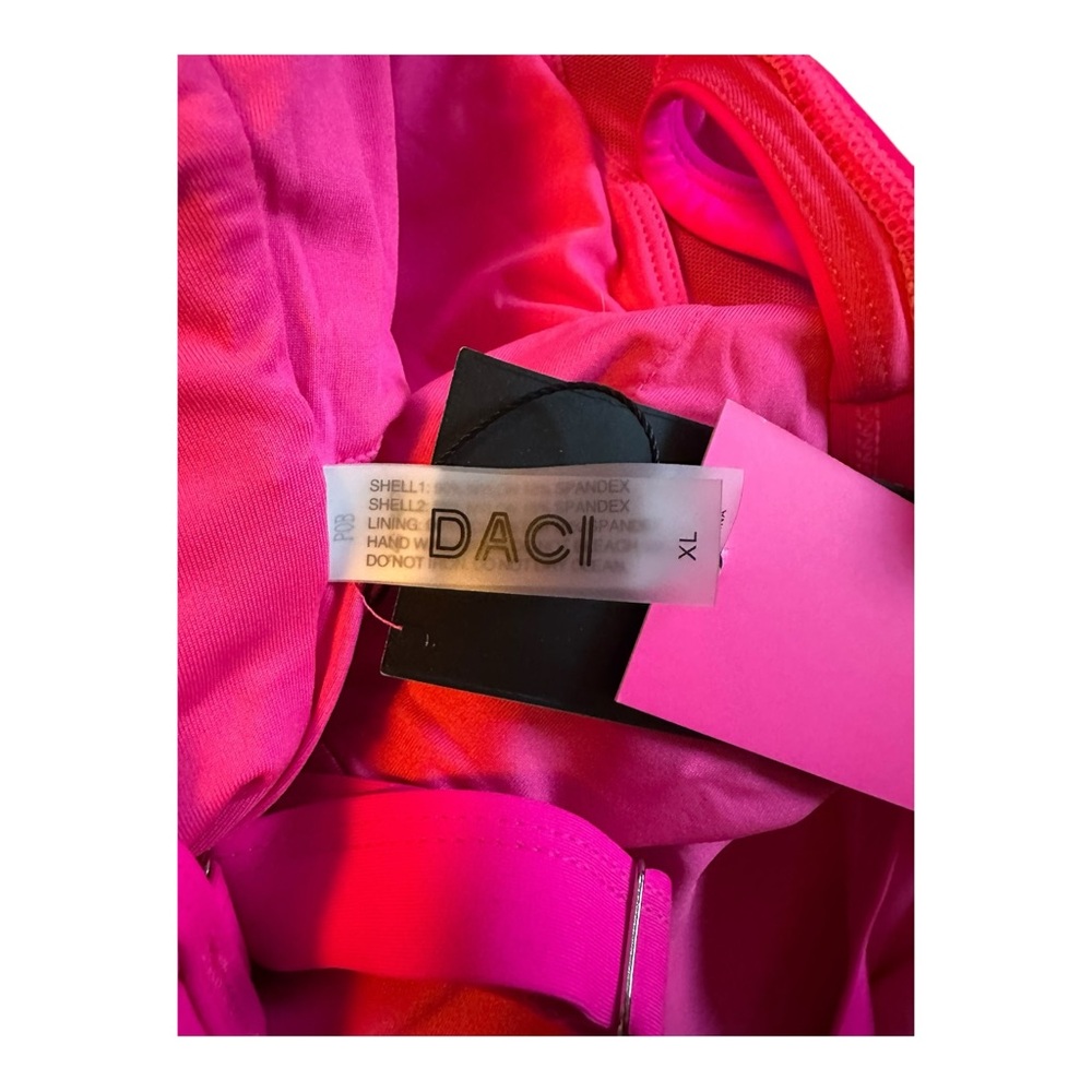 Daci Women’s High Neck One-Piece Swimsuit – Hot Pink (Size XL, New with Tags) - Picture 9 of 9